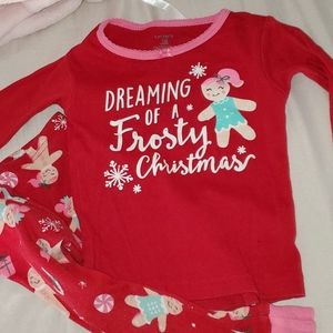 3 Christmas set Pjs 18 months